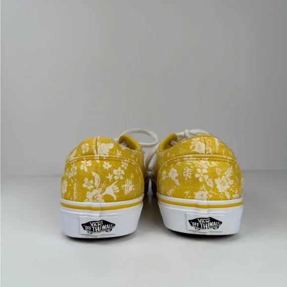 Vans Off The Wall 721356 Old Skool Yellow Floral Skate Shoes Women's Size 7.5 - Picture 6 of 9